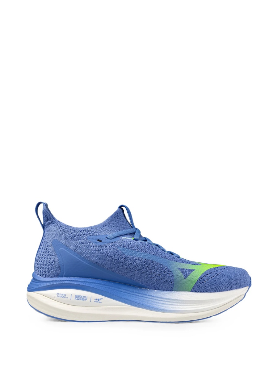 Sneakers Mizuno albastri din material textil - Img 5