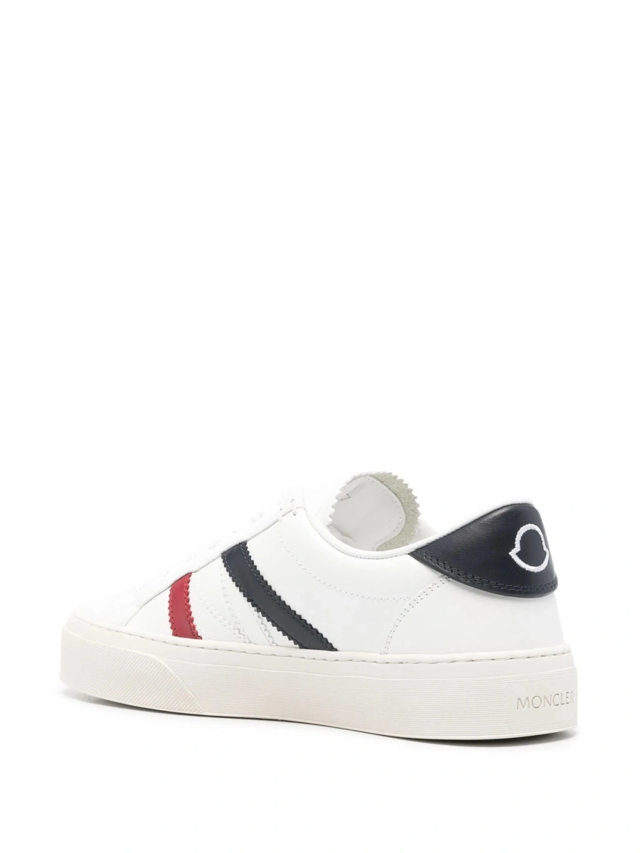 Sneakers Moncler albi din piele - Img 3
