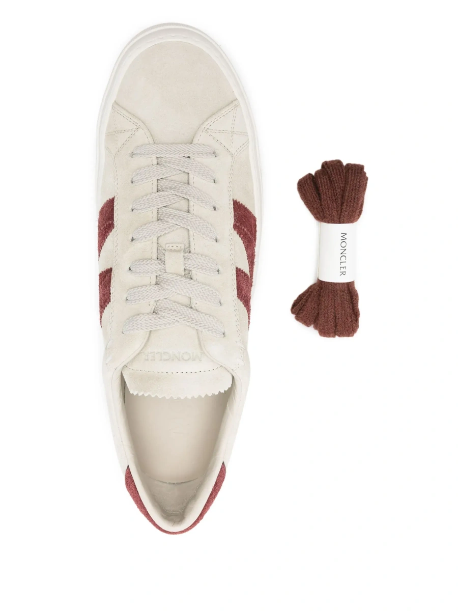 Sneakers Moncler albi din piele - Img 7