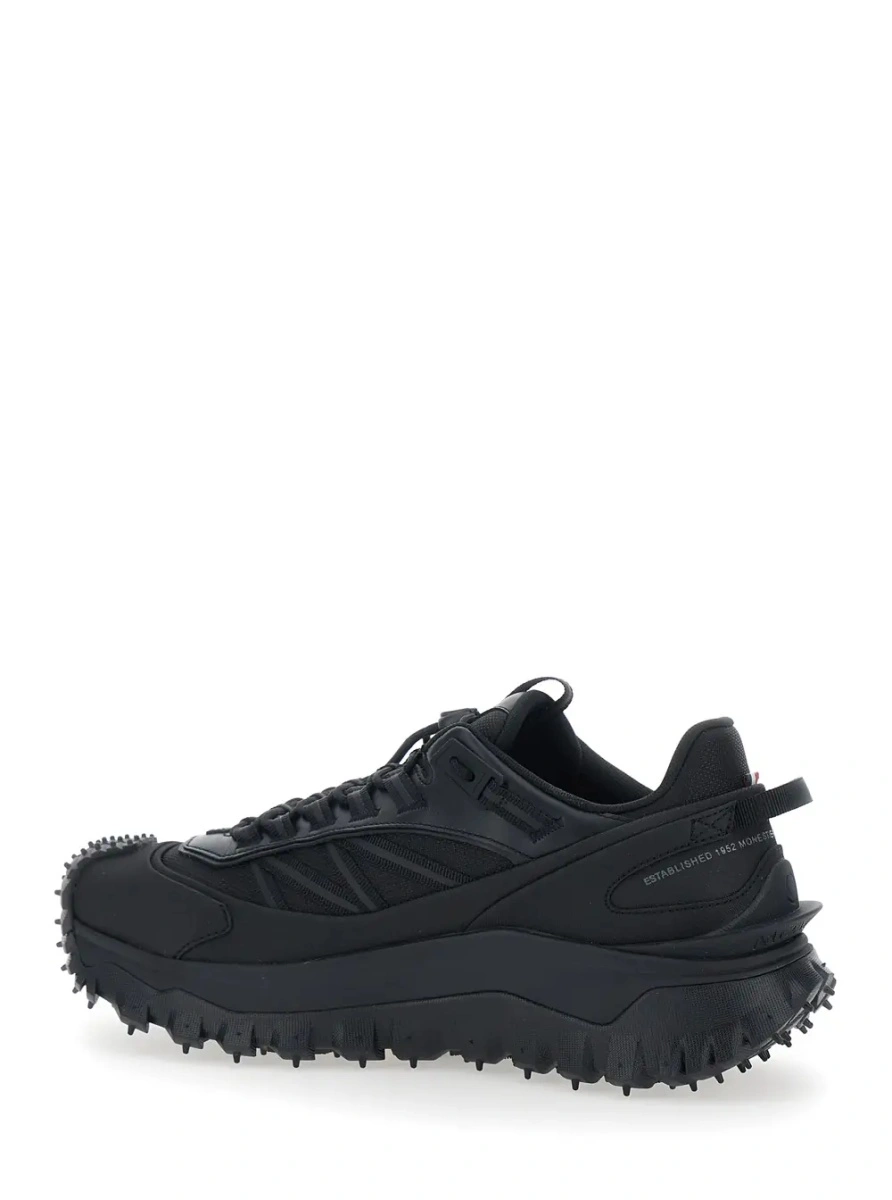 Sneakers Moncler 'Trailgrip' negri din piele si material textil - Img 3