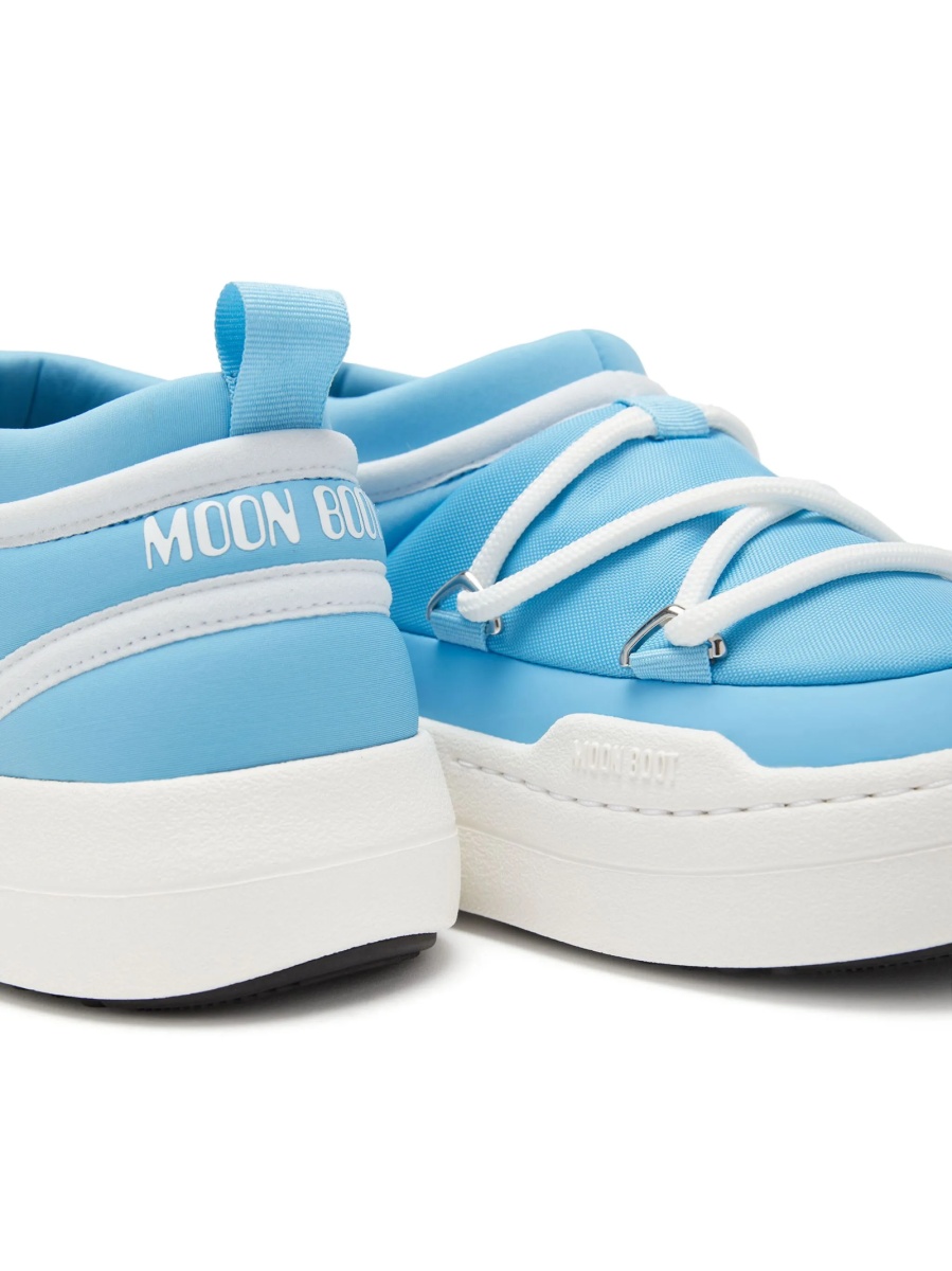 Sneakers Moon Boot albastri din poliamida si poliuretan - Img 2