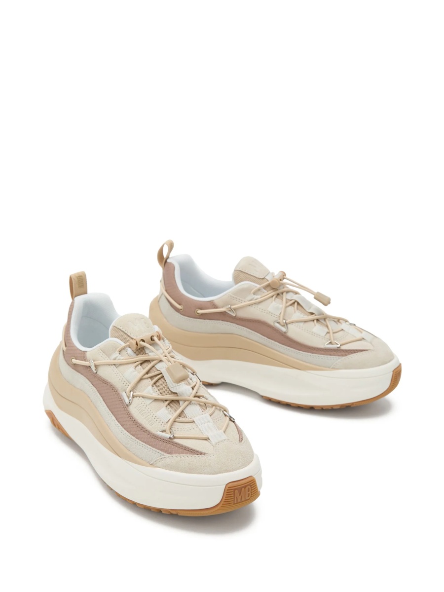 Sneakers Moon Boot neutri din piele si polyester - Img 2