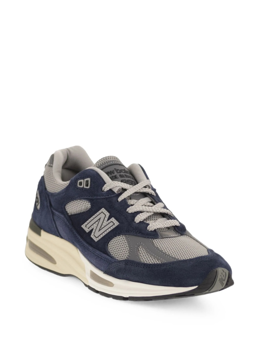 Sneakers New Balance albastri din piele eco si piele intoarsa - Img 2