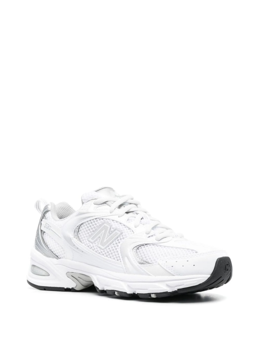 Sneakers New Balance albi din poliamida si material textil - Img 2