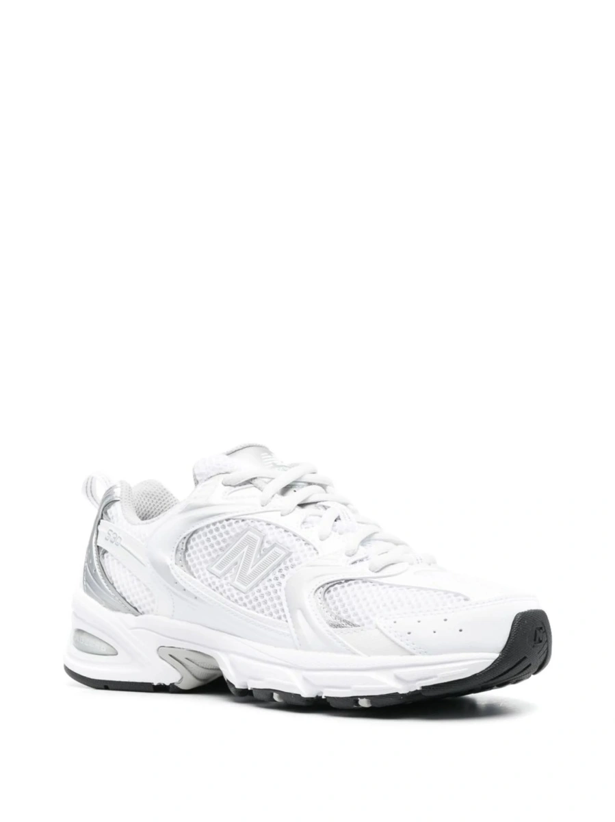 Sneakers New Balance albi din poliamida si material textil - Img 2