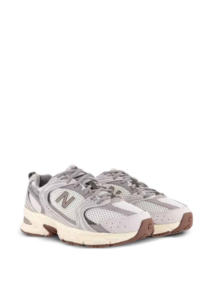 Sneakers New Balance gri din piele intoarsa si plasa - Img 2