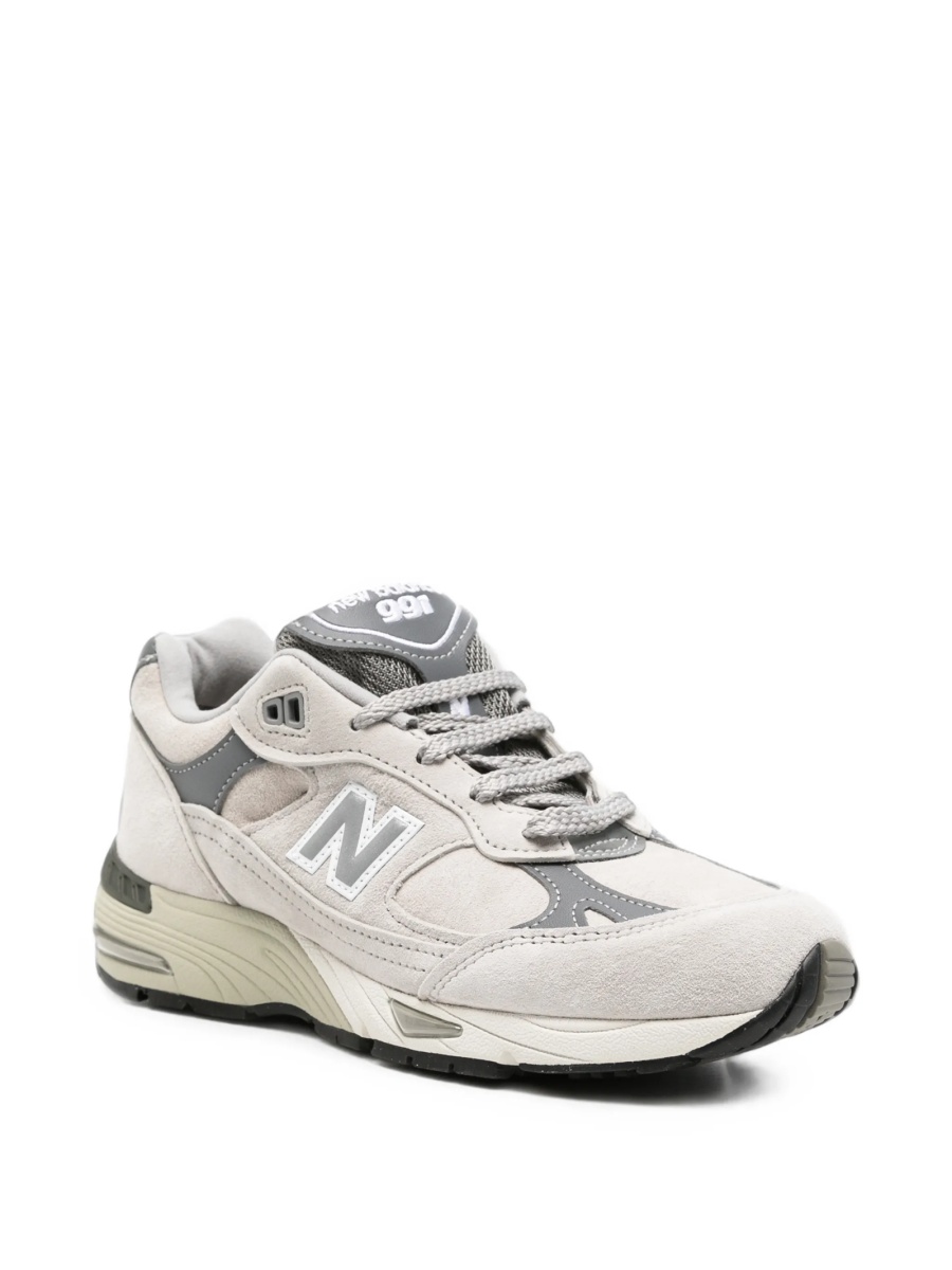 Sneakers New Balance gri din piele intoarsa - Img 2
