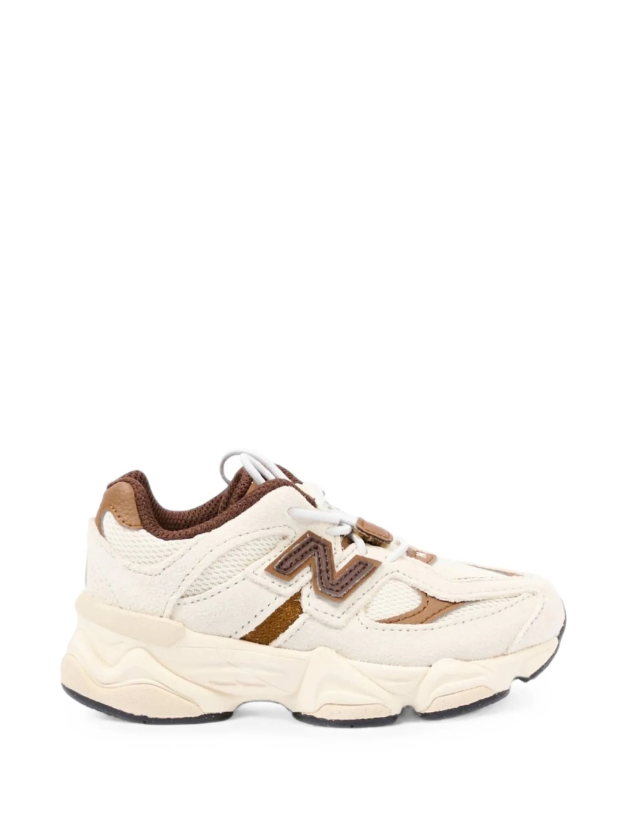 Sneakers New Balance Kids albi din piele intoarsa si plasa - Img 2