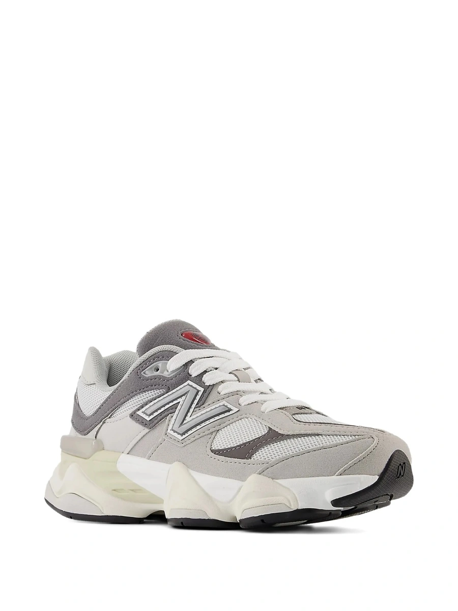 Sneakers New Balance Kids gri din plasa si piele intoarsa - Img 2