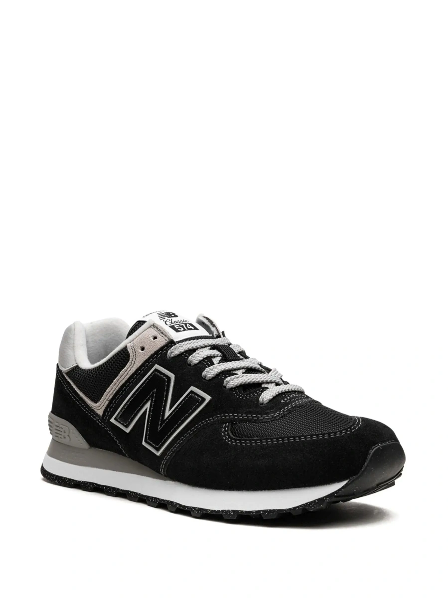 Sneakers New Balance negri din piele si material textil - Img 5