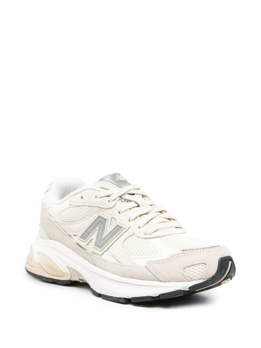 Sneakers New Balance neutri din material textil si piele intoarsa - Img 2