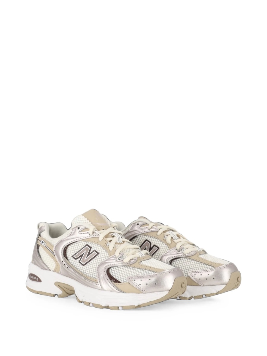 Sneakers New Balance neutri din poliuretan si plasa - Img 2