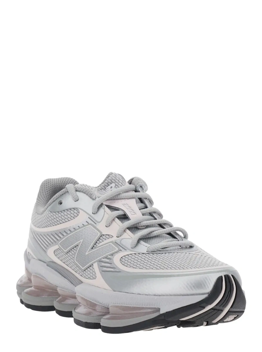 Sneakers New Balance roz din piele si material textil - Img 2