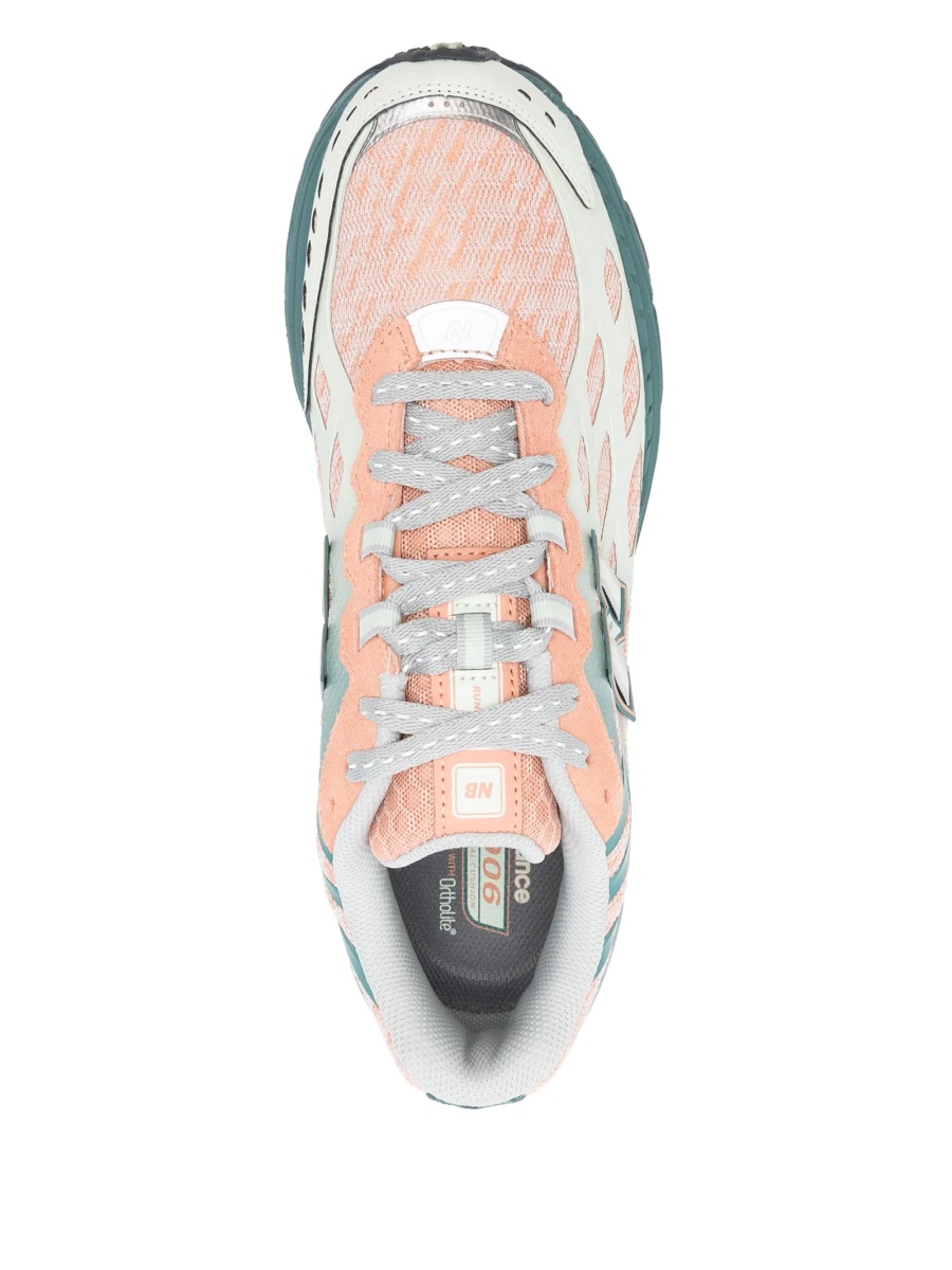 Sneakers New Balance verzi din material textil si poliuretan - Img 4
