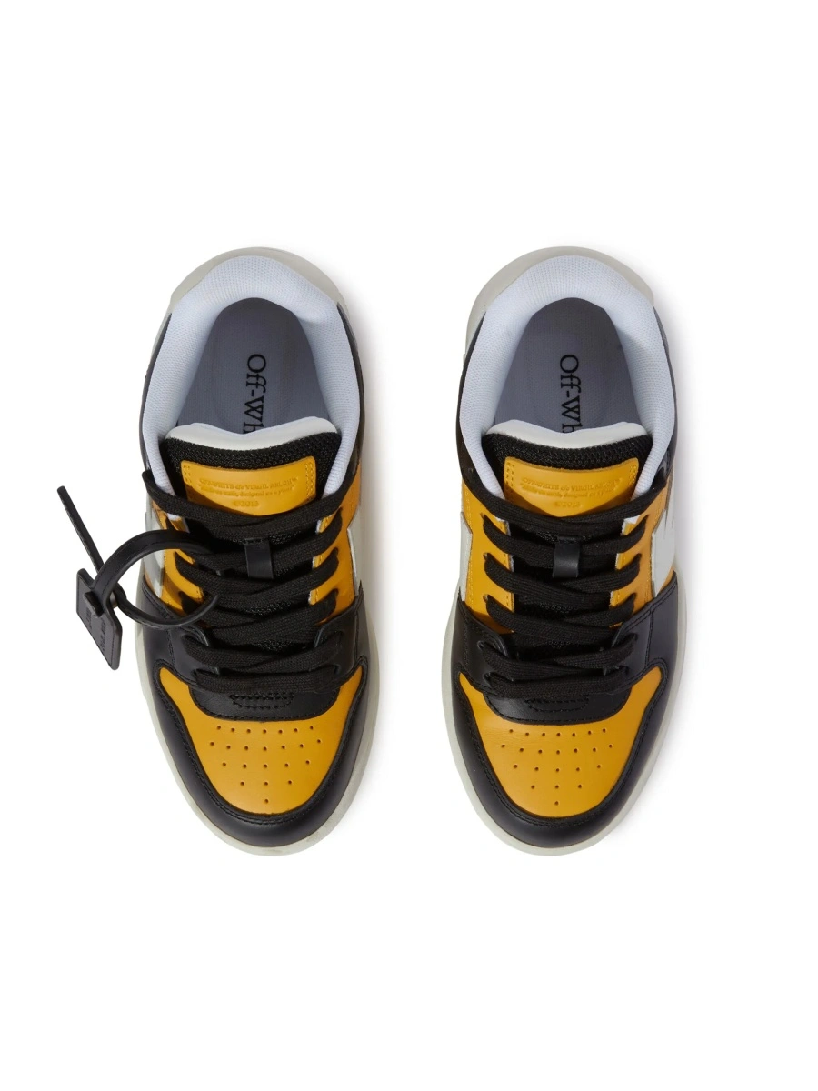 Sneakers Off-White negri din poliester reciclat si piele - Img 4