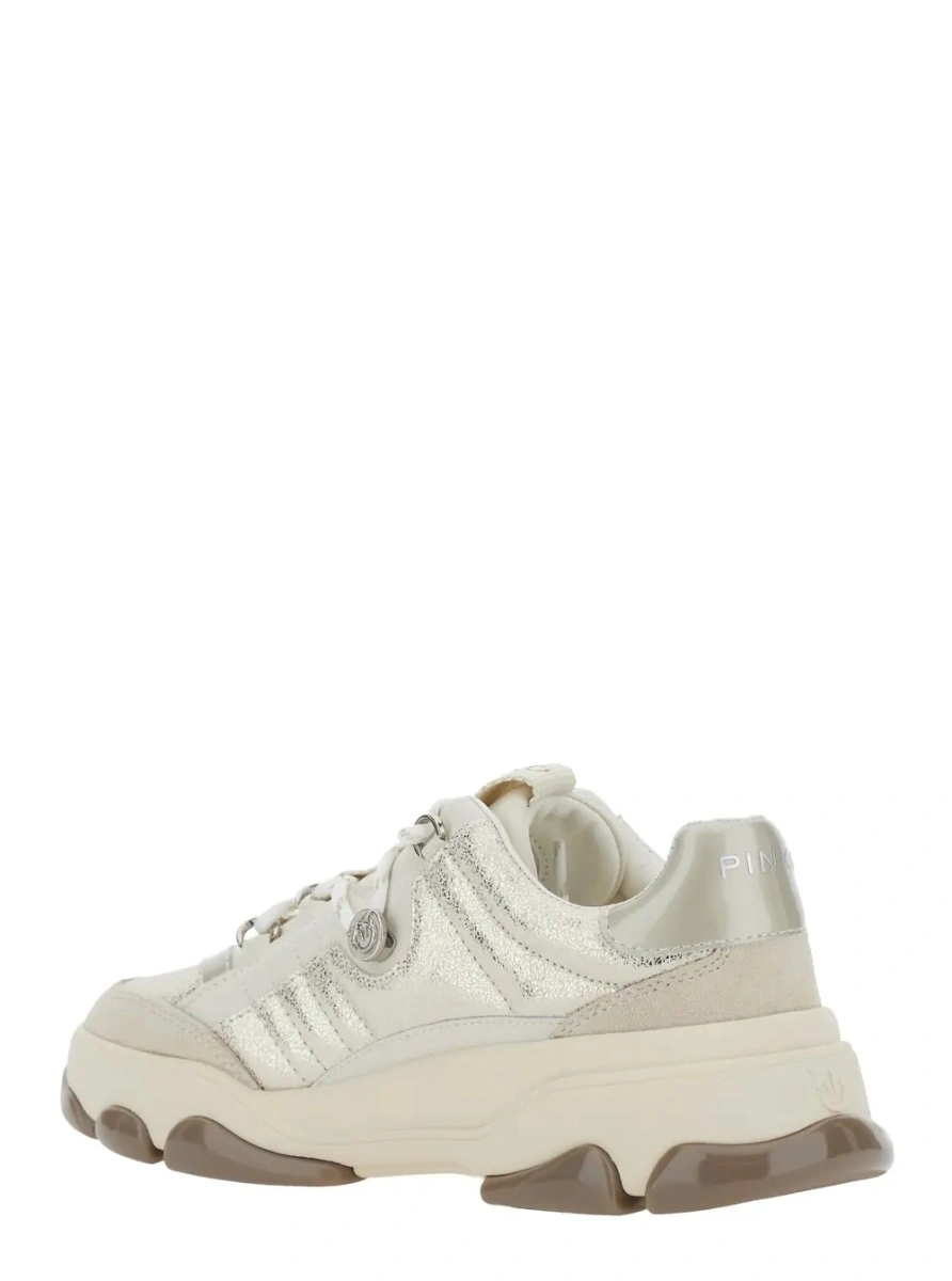 Sneakers Pinko albi din piele 'ATHENA' - Img 3