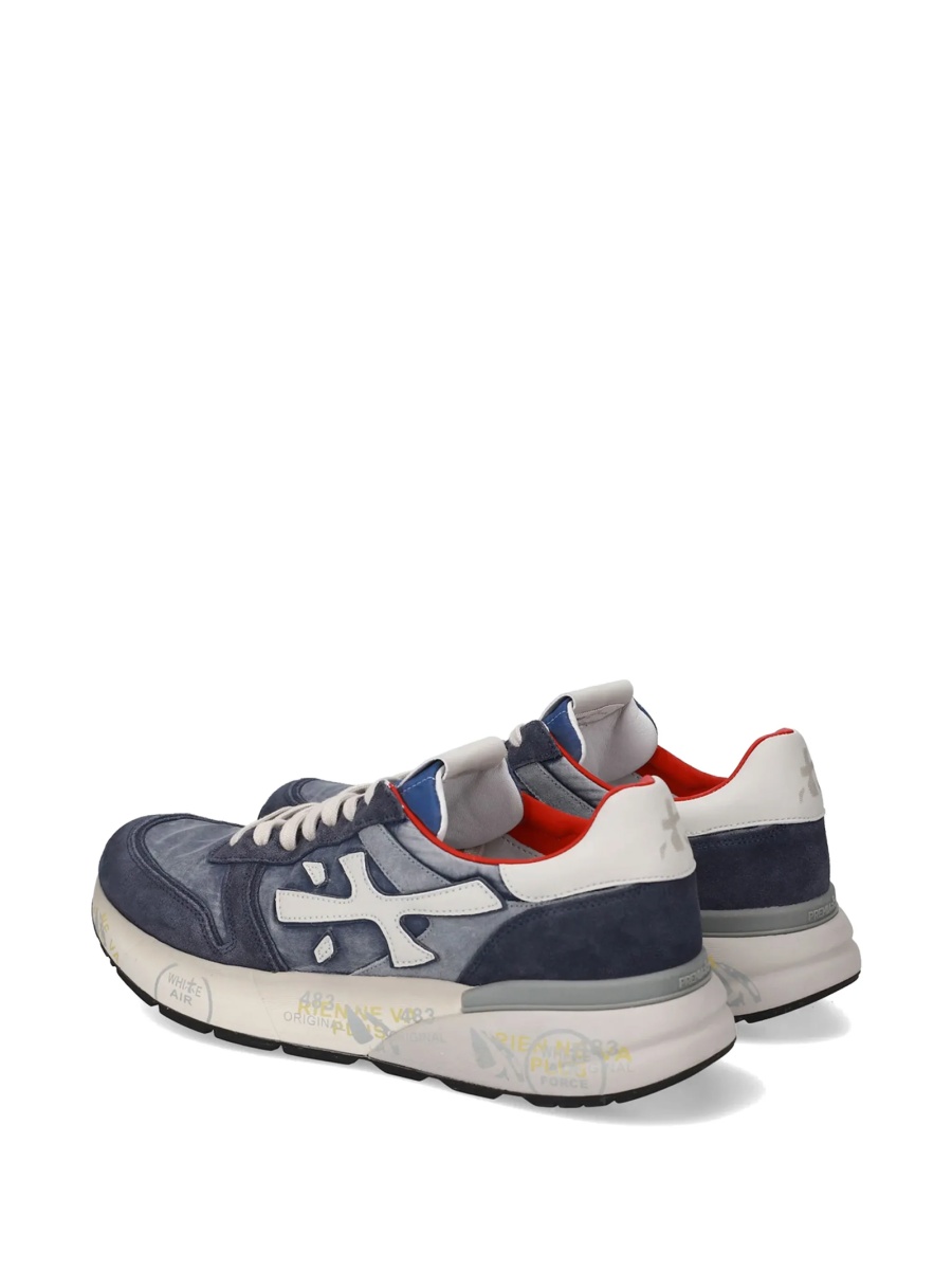 Sneakers Premiata albastri din piele si poliamida - Img 4