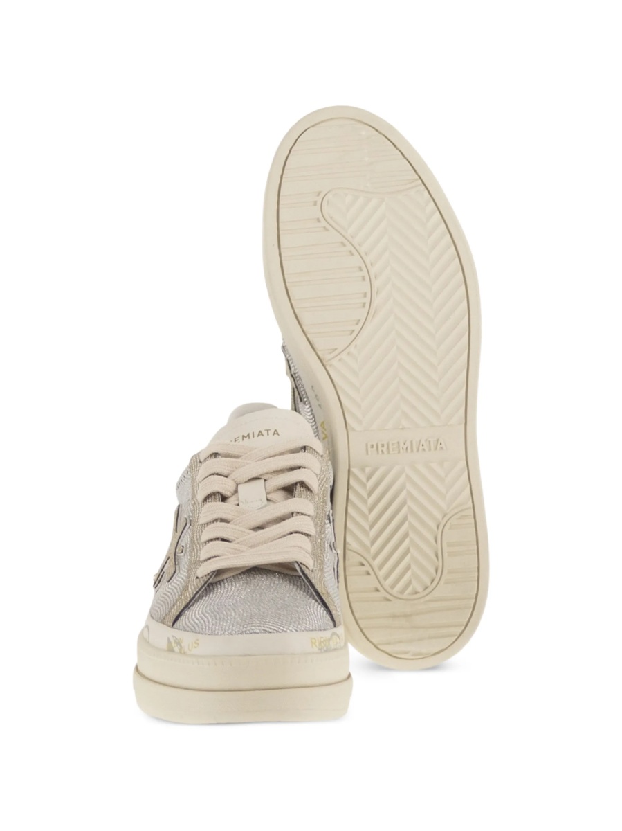 Sneakers Premiata argintii din nylon si poliuretan - Img 4