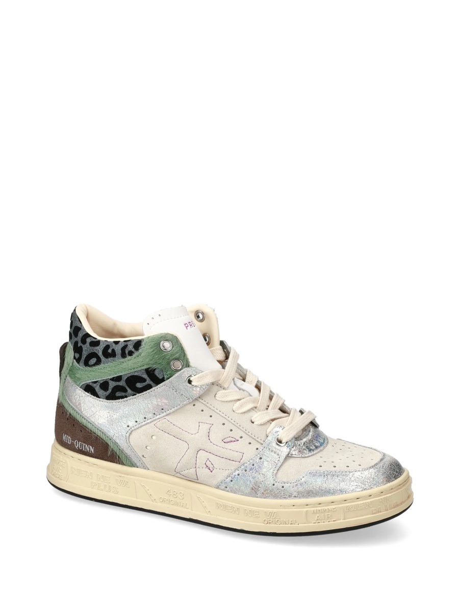 Sneakers Premiata gri din acrilic si piele - Img 2