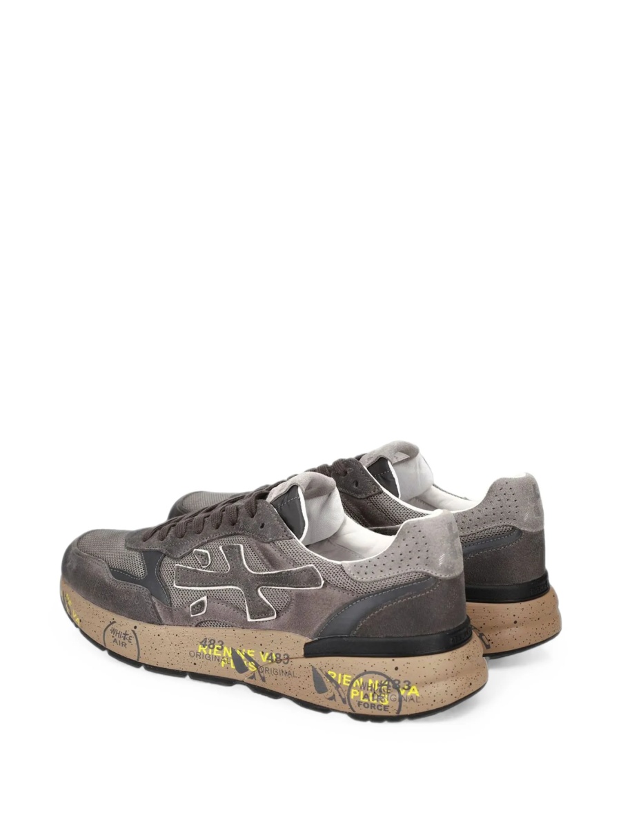 Sneakers Premiata gri din poliamida si piele intoarsa - Img 3