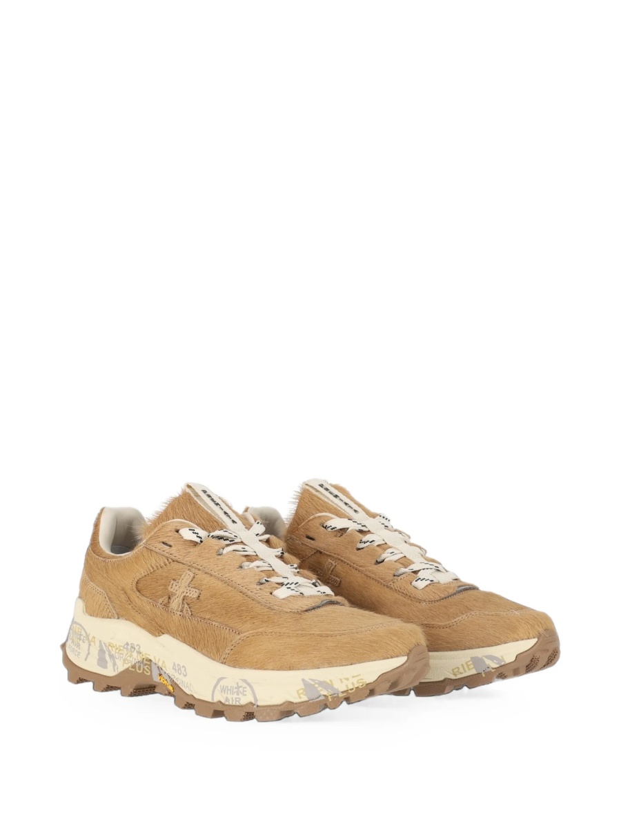 Sneakers Premiata maro din par de vitel - Img 2