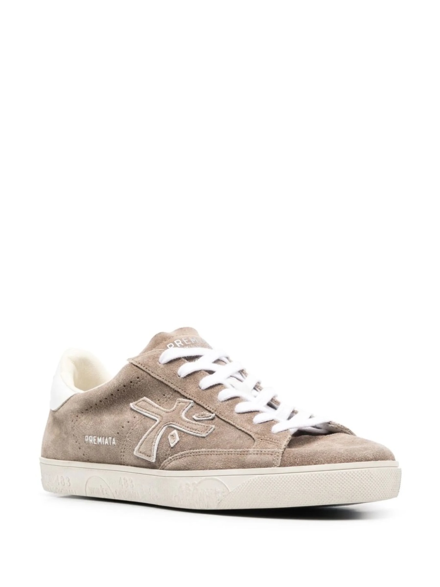Sneakers Premiata maro din piele intoarsa - Img 2