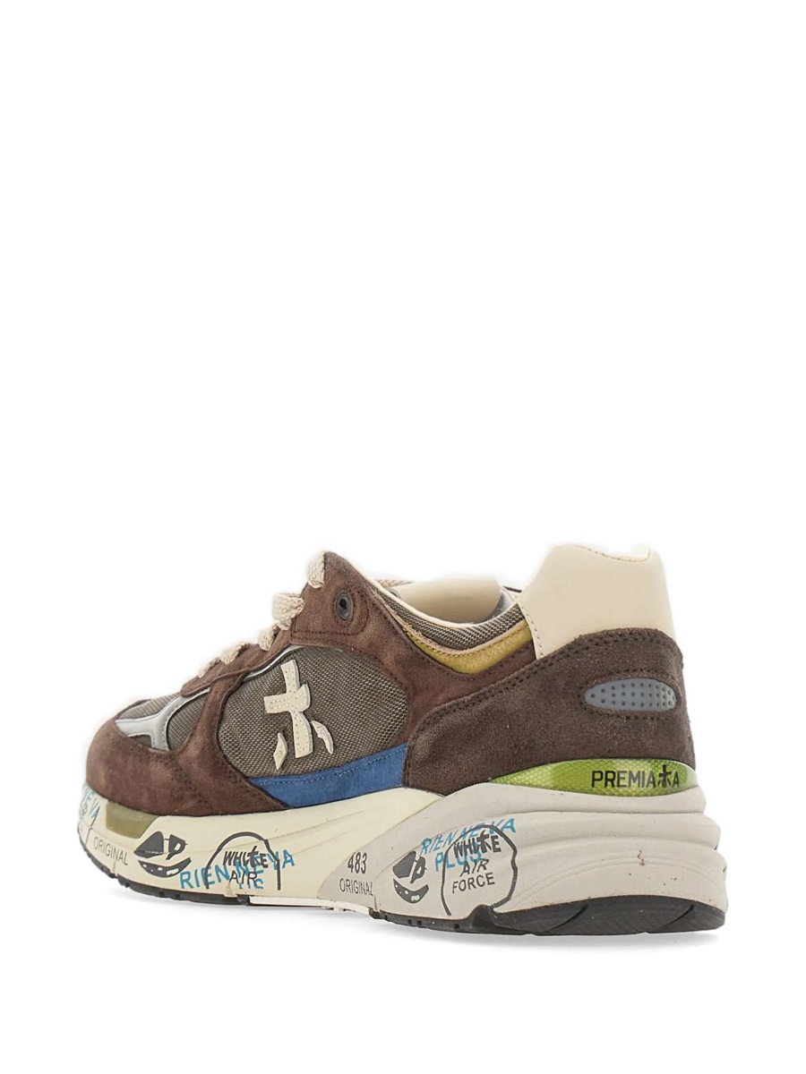 Sneakers Premiata maro din piele si poliamida - Img 5