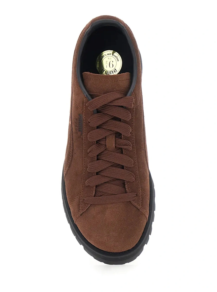 Sneakers PUMA maro din piele intoarsa - Img 4