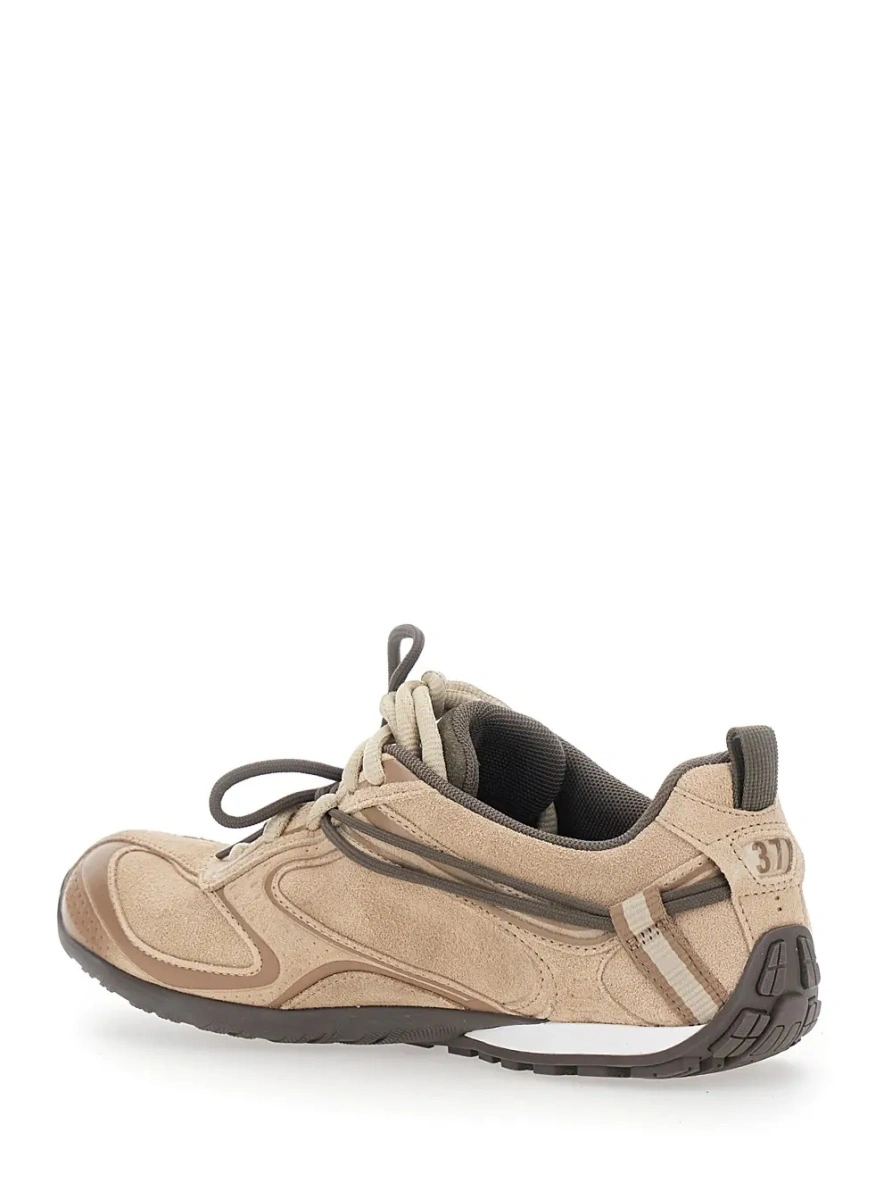 Sneakers 'Radar' beige Low Top Sneakers with Logo Patch on the Tongue in Leather Women - Img 3