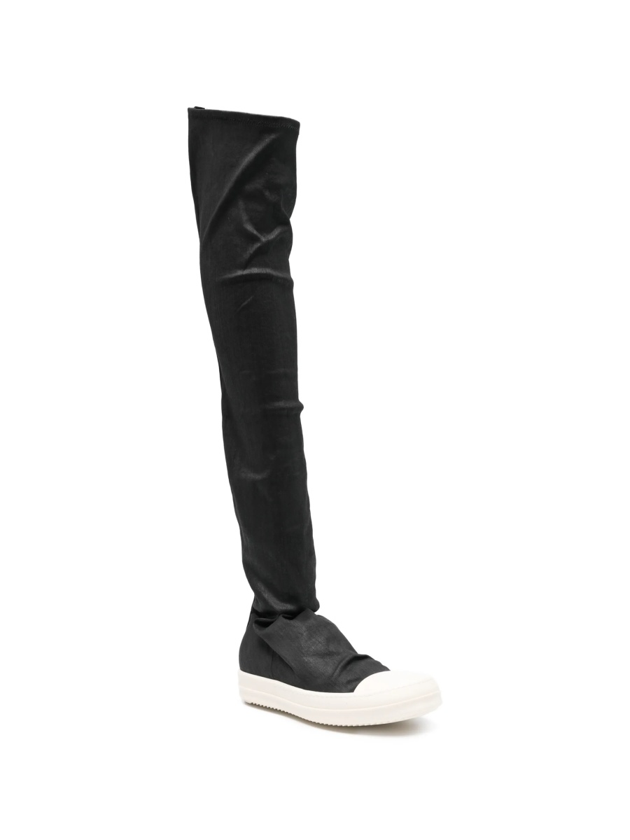 Sneakers Rick Owens negri din material textil si cauciuc - Img 2