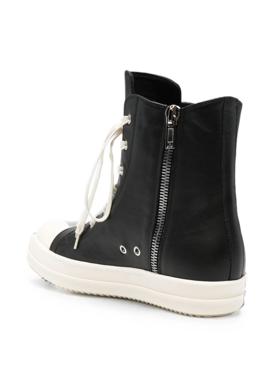 Sneakers Rick Owens negri din piele - Img 3