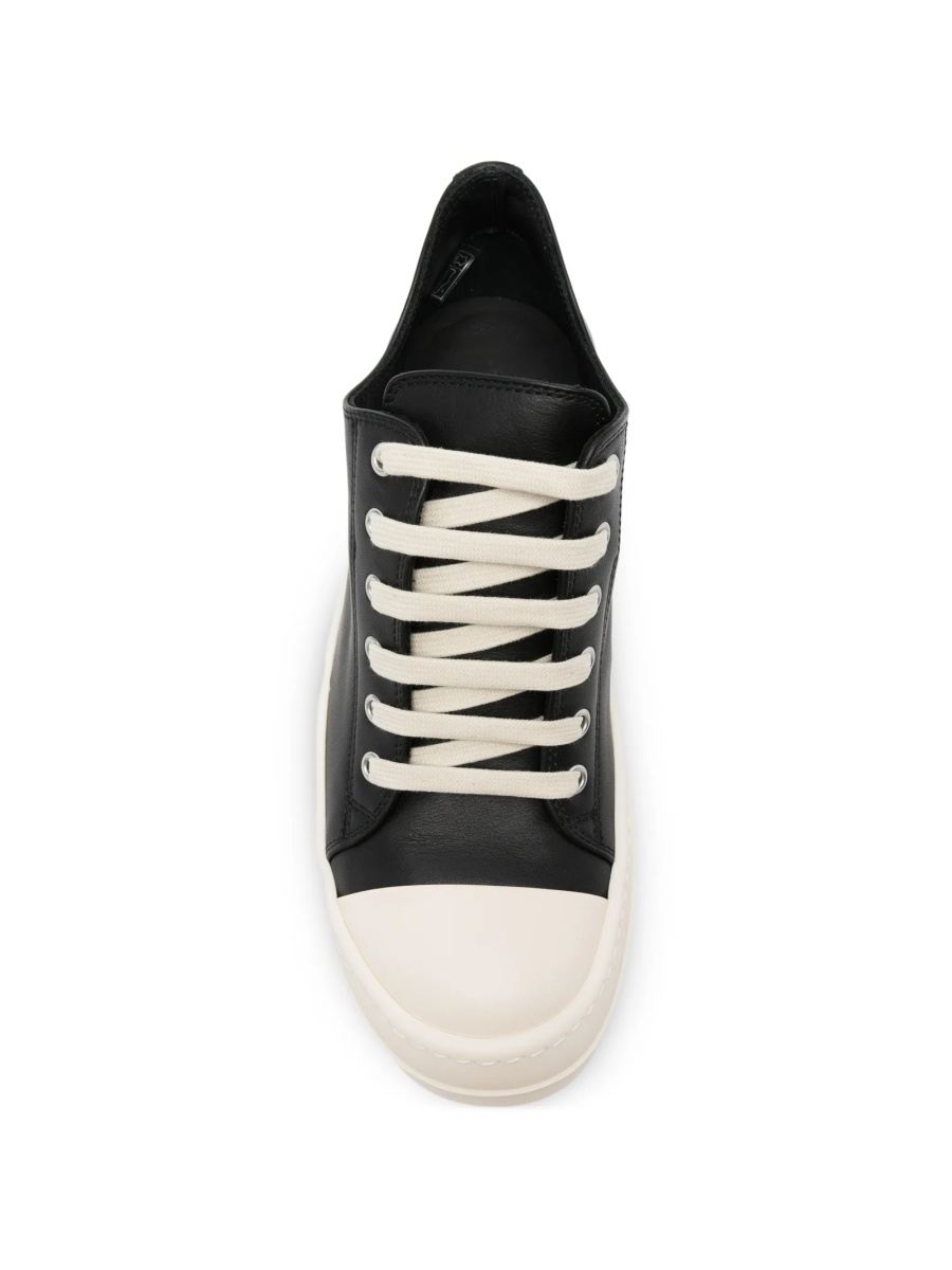 Sneakers Rick Owens negri din piele - Img 4