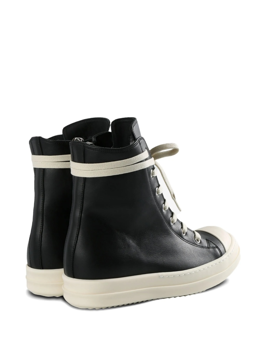 Sneakers Rick Owens negri din piele - Img 3