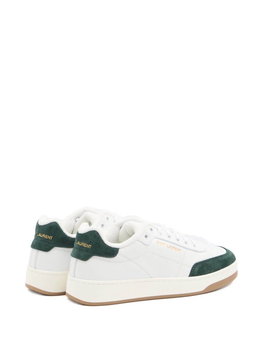 Sneakers Saint Laurent albi din piele - Img 4