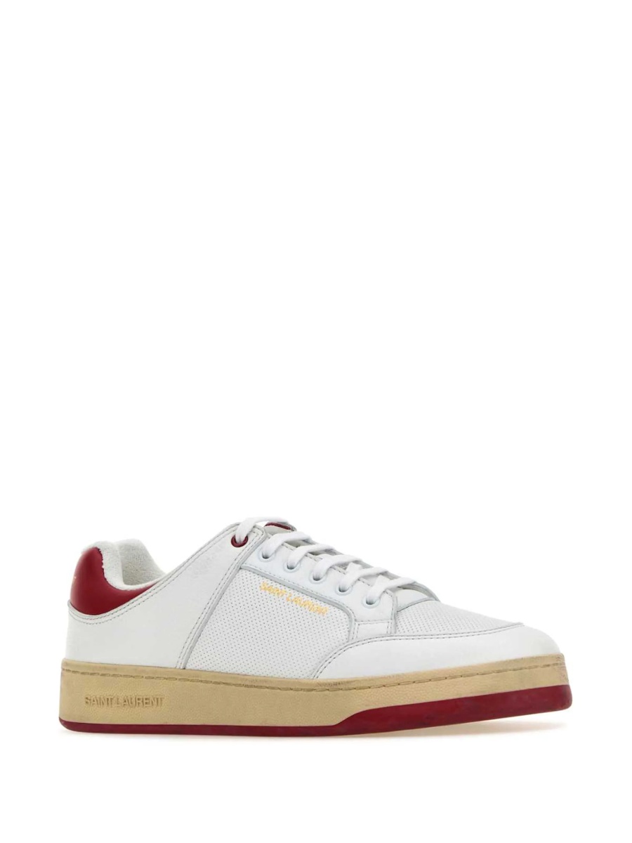 Sneakers Saint Laurent albi din piele - Img 2