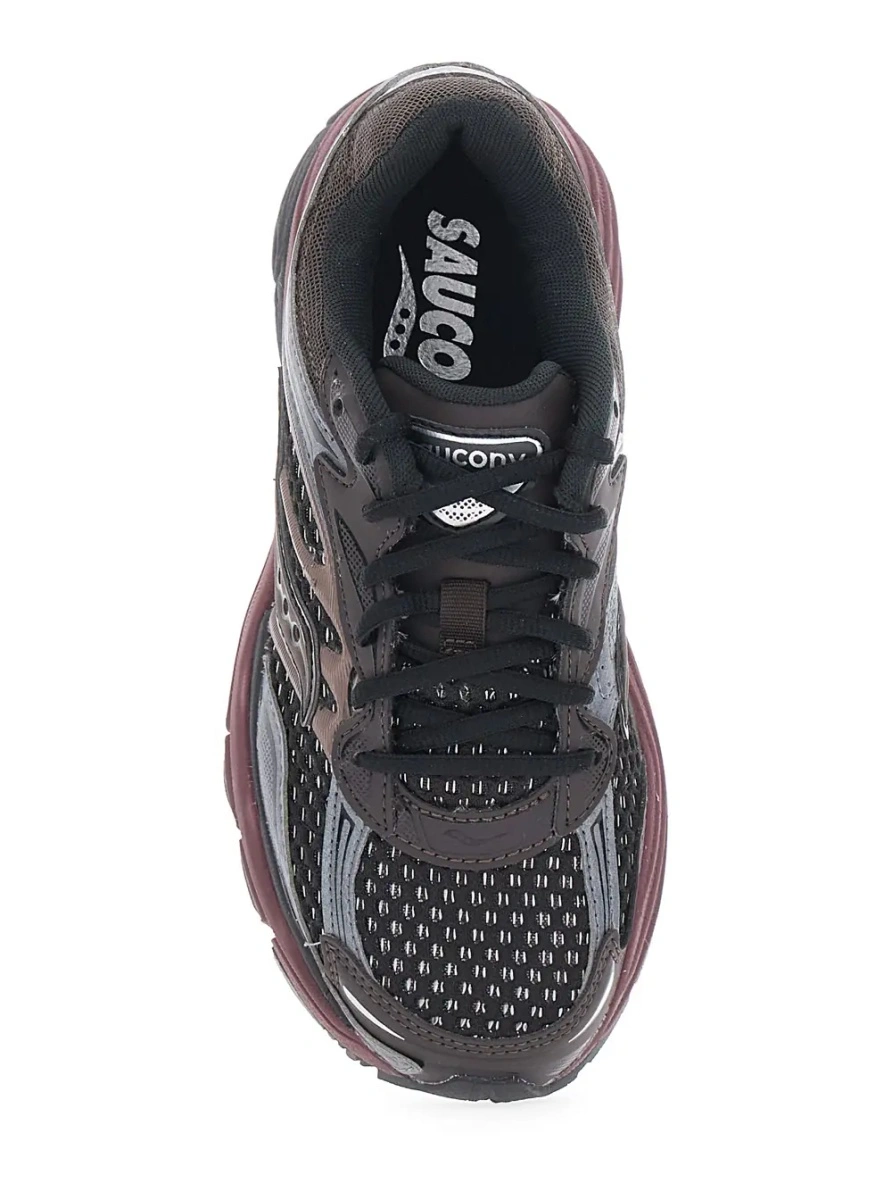Sneakers Saucony maro din material textil - Img 4