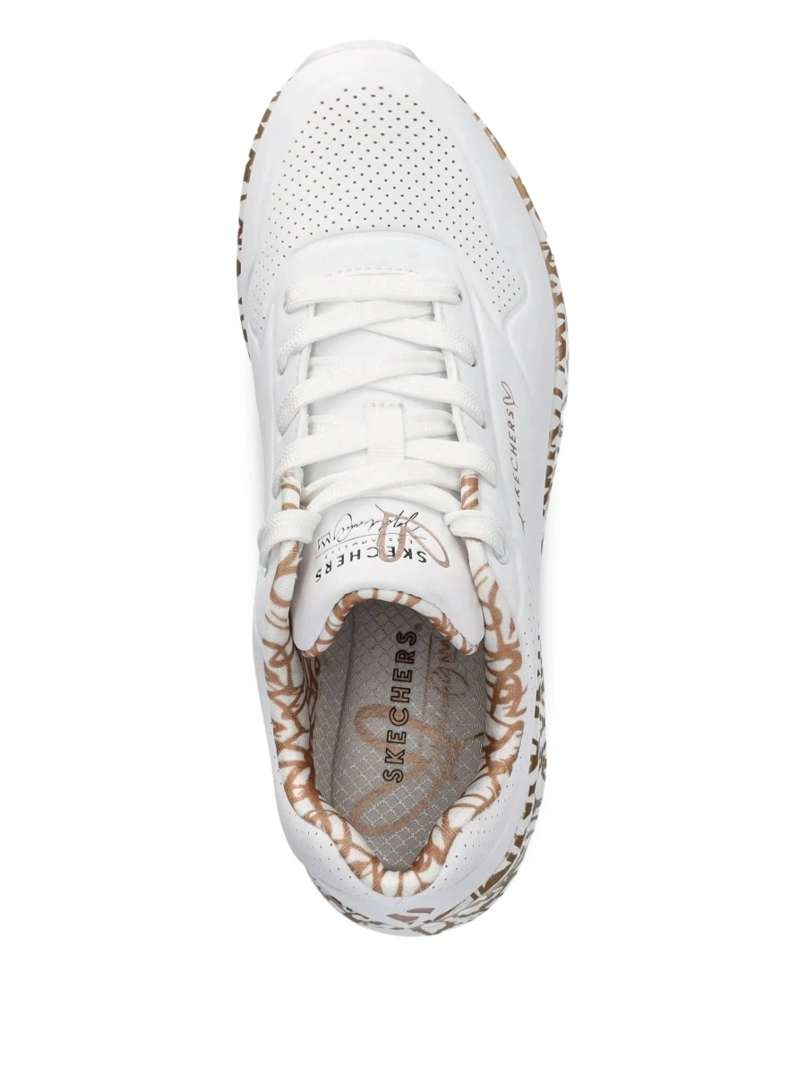 Sneakers SKECHERS albi din material textil - Img 4