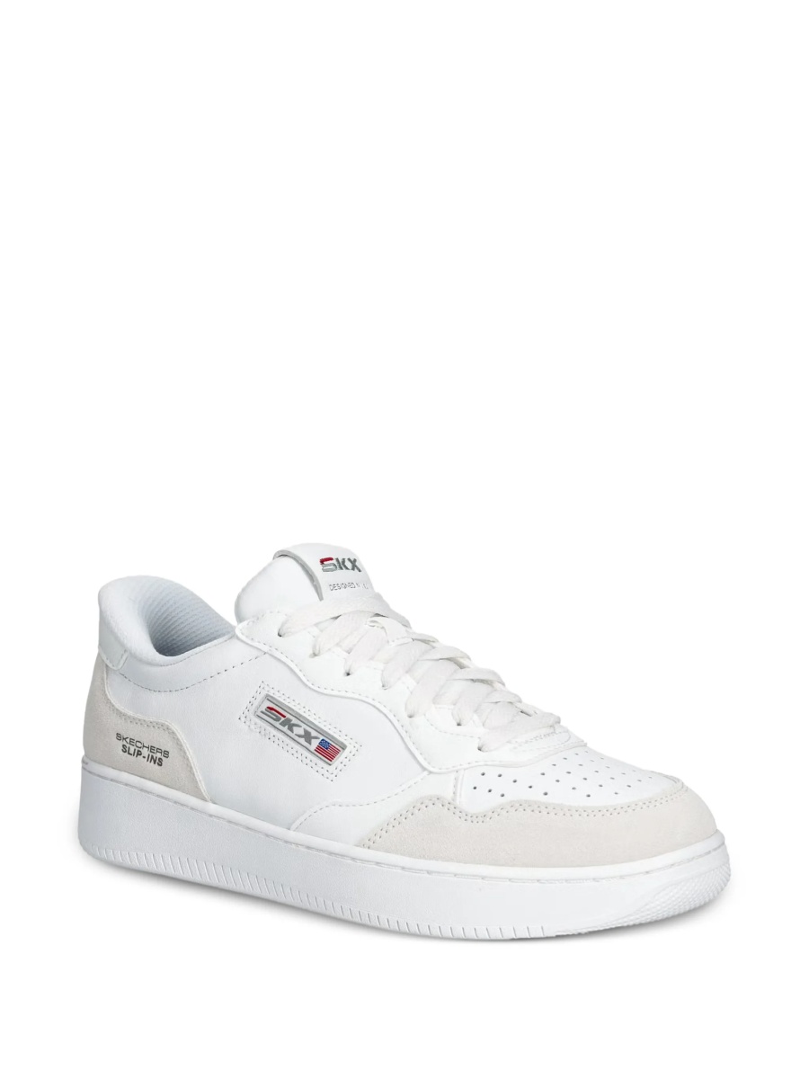 Sneakers SKECHERS albi din piele si material textil - Img 2