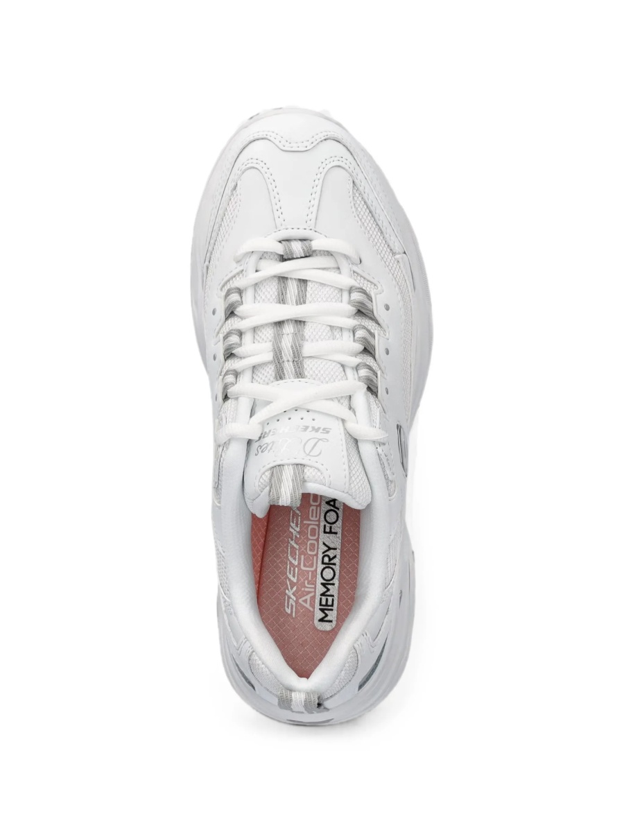 Sneakers SKECHERS albi din piele si poliuretan - Img 3
