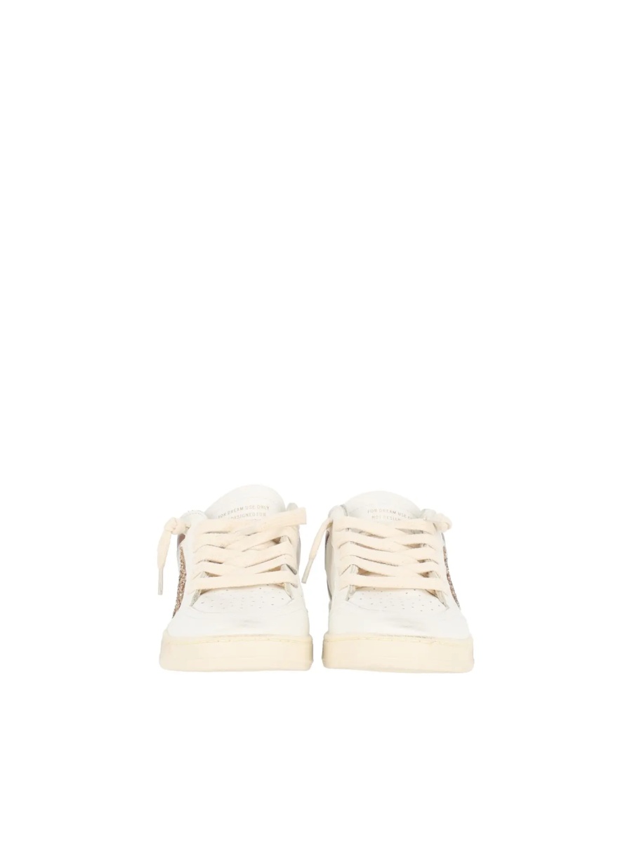 Sneakers SNEAKERS BALLSTAR LEATHER UPPER TOE SPUR AND HEEL LAMINATED COLLAR GLITTER STAR WHITE/GOLD - Img 3