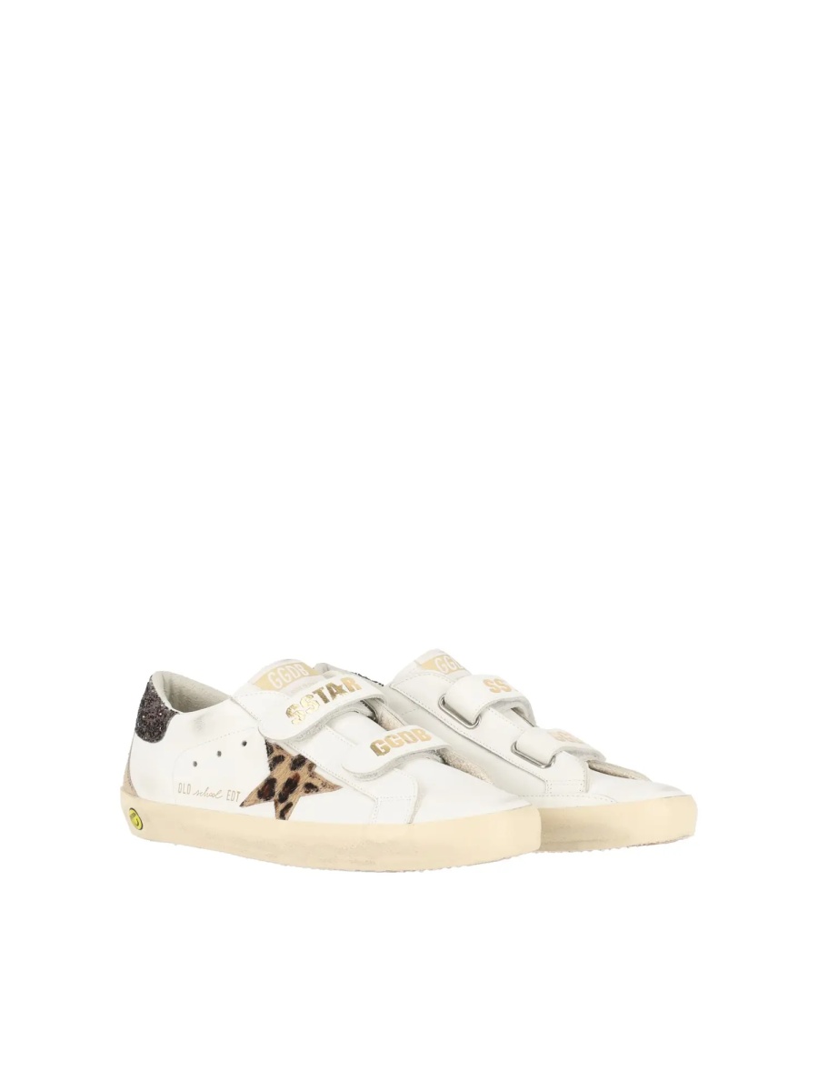 Sneakers SNEAKERS OLD SCHOOL LEATHER UPPER TONGUE AND STRAP HORSY STAR SUEDE SPUR GLITTER HEEL WHITE/LEOPARD/BEIGE/BROWN - Img 2