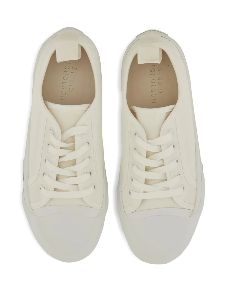 Sneakers STUDIO NICHOLSON albi din bumbac - Img 4