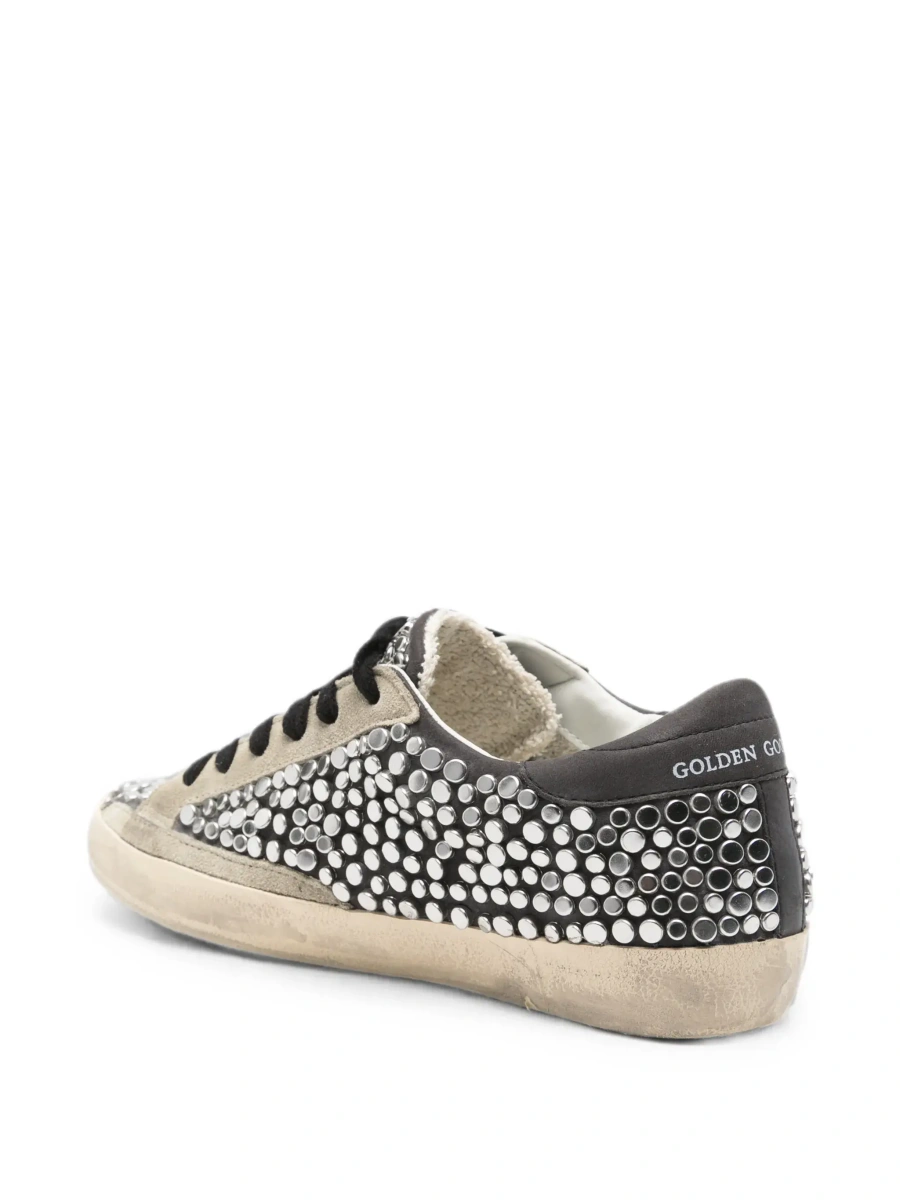 Sneakers 'Superstar' Grey low top sneakers with Side Star Patch and All-Over Glitter in suede for women - Img 6