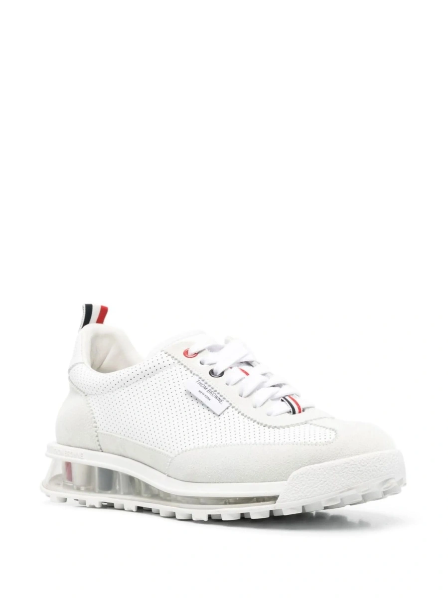 Sneakers Thom Browne albi din piele - Img 2