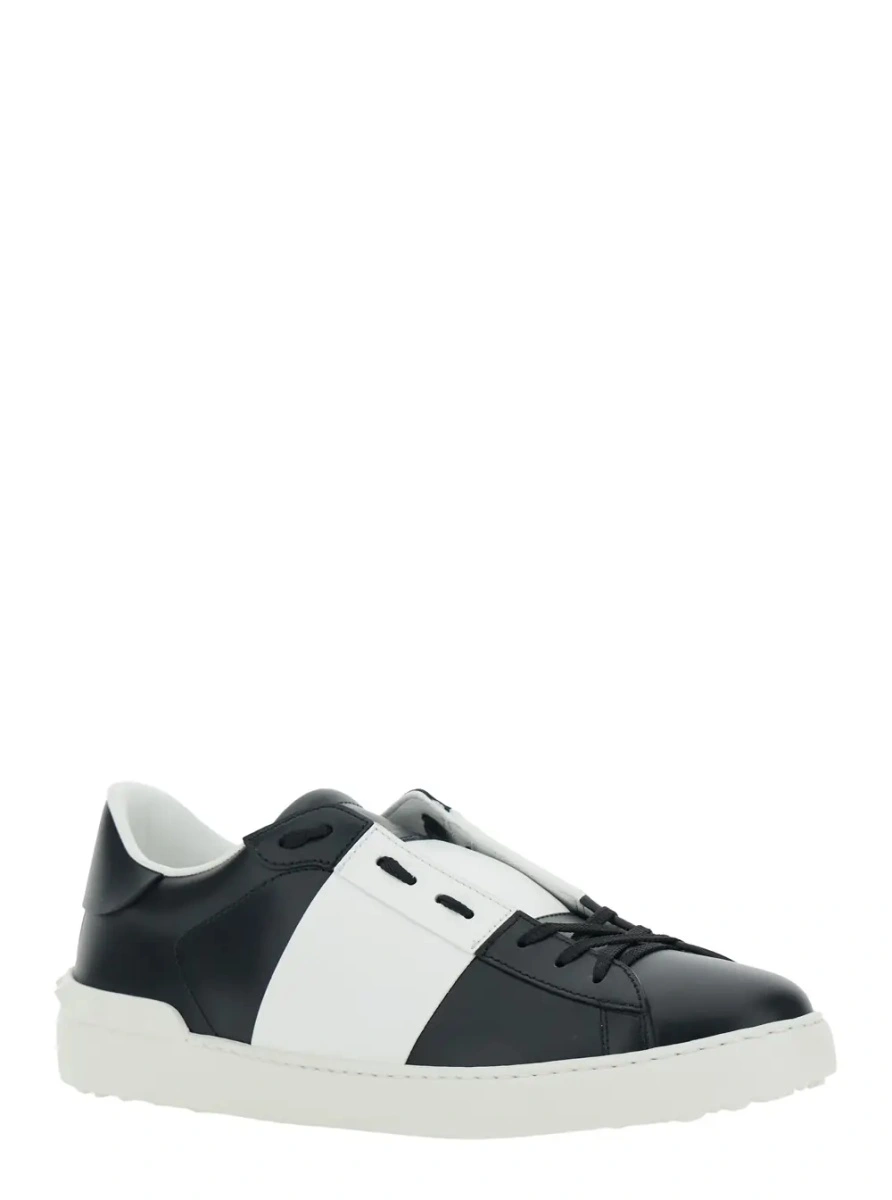 Sneakers Valentino Garavani albi din piele 'Open' - Img 2