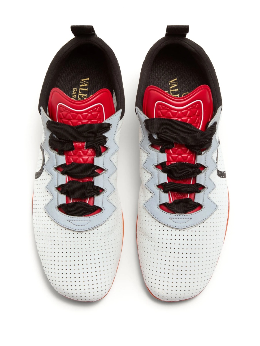 Sneakers Valentino Garavani albi din poliuretan si piele - Img 4
