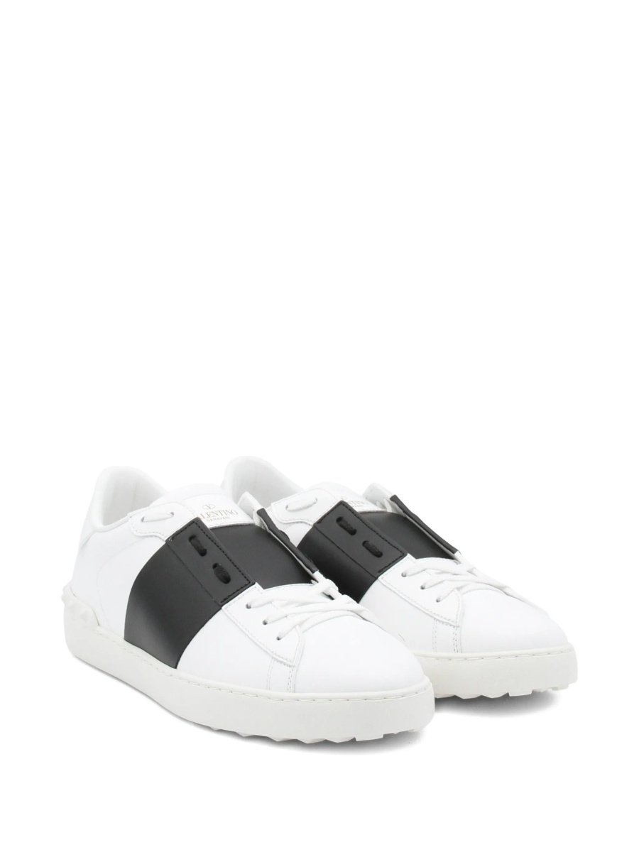Sneakers Valentino Garavani Open albi din piele - Img 2