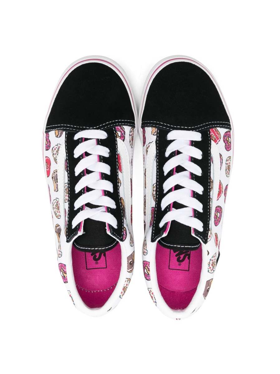 Sneakers Vans albi din material textil si piele intoarsa - Img 3