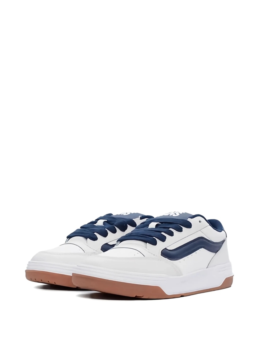 Sneakers Vans albi din poliuretan si piele intoarsa - Img 4