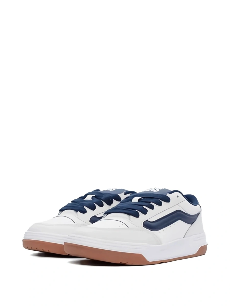 Sneakers Vans albi din poliuretan si piele intoarsa - Img 4